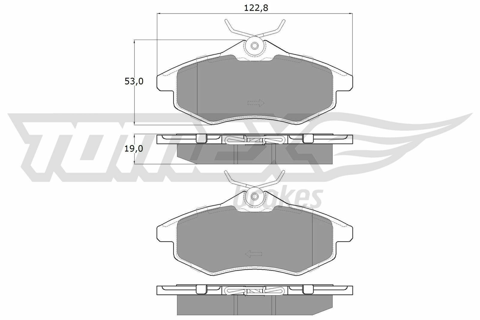 Sada brzdových destiček, kotoučová brzda TOMEX Brakes